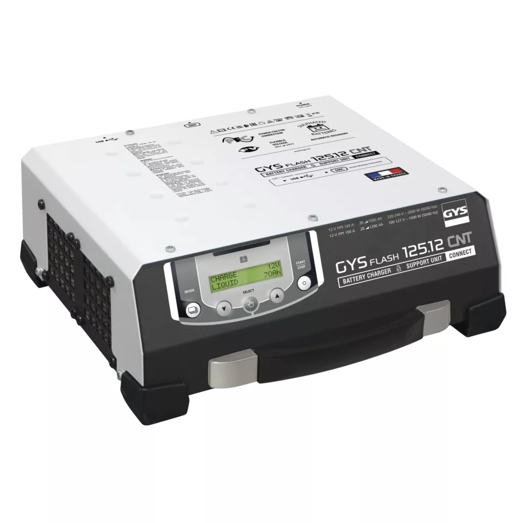 GYSflash 125.12 Charger Cnt-Fv 5M Cables