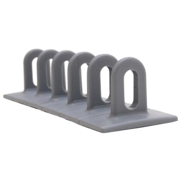 Set Of 3 Grey Flat Plastic Multipads (6X50X156Mm)