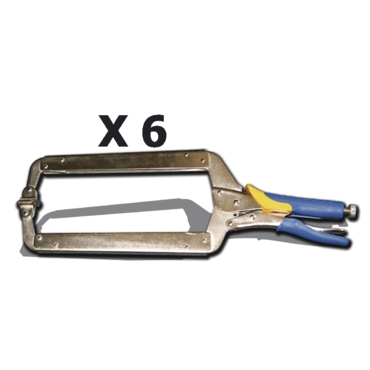 Flat-Nose Lock-Grip Pliers (X6)