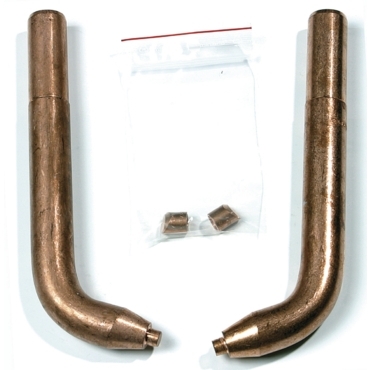 X2 Arm : 2 Copper Curved Arms (220MM) With 2 Bevelled Caps