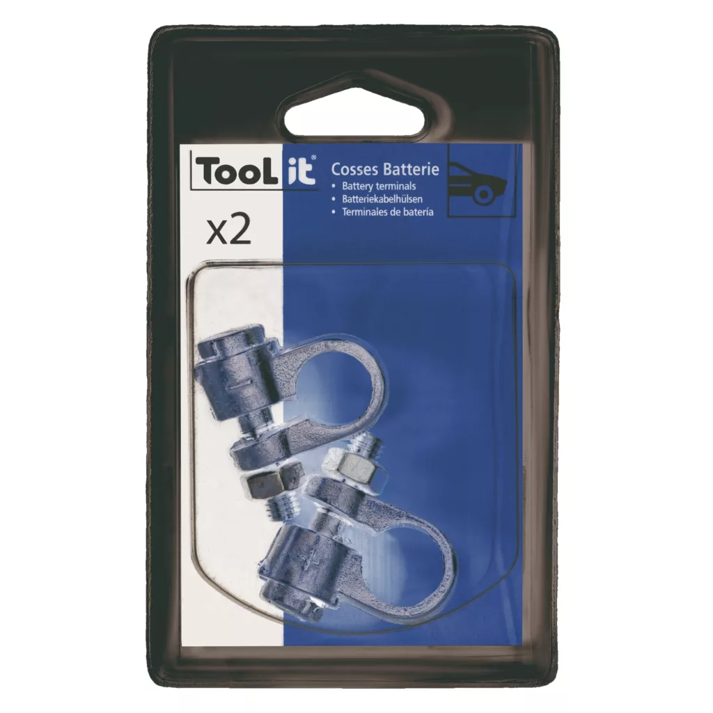 2 Battery Terminals Lv (- & +) – Blister