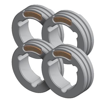 Set Of 4 Twin Drive Rolls – Steel Ø1.2/1.6 (Yellow/Orange)