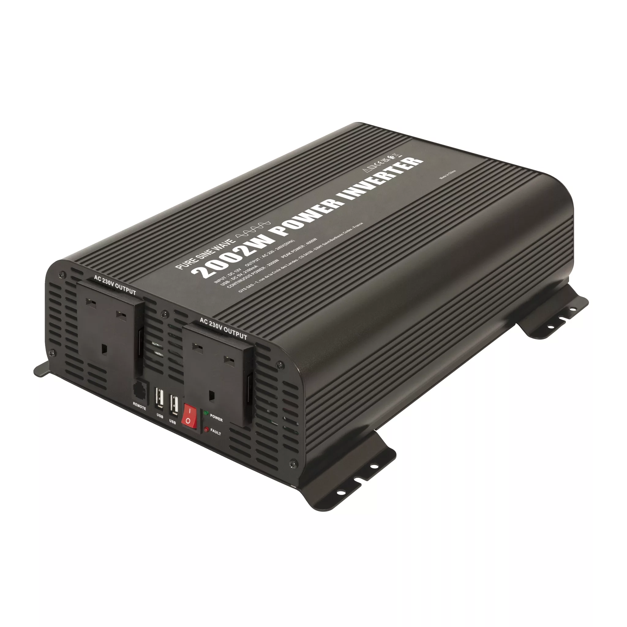 Power Inverter Psw 2002W – 24V – Remote Control Display – Uk Power Inverter Psw 2002W – 24V – Remote Control Display – Uk