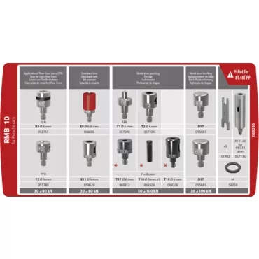 Rmb 10 Die Kit (Porsche) For 8T/10T Riveter Rmb 10 Die Kit (Porsche) For 8T/10T Riveter