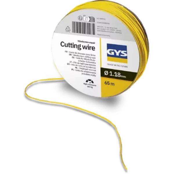 YELLOW WINDSCREEN REMOVAL WIRE – 1.18mm / 285kg / 65m YELLOW WINDSCREEN REMOVAL WIRE – 1.18mm / 285kg / 65m